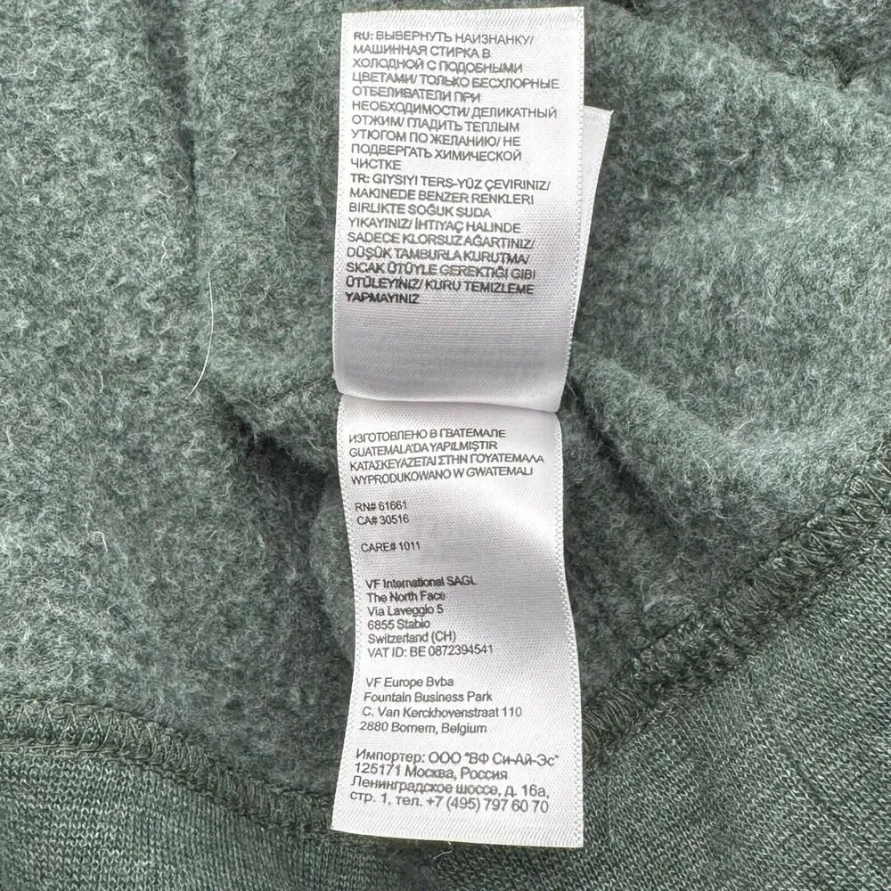 THE NORTH FACE Men's XXL Green Pullover Sweatshirt Hoodie Camo‎ Logo Pocket